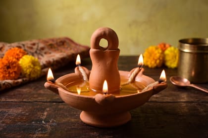 Handcrafted Lamp | Traditional Decorative Home & Pooja Décor