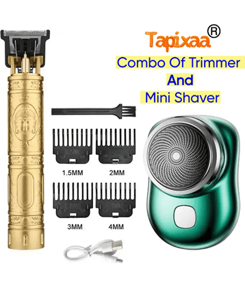 Tapixaa Trimmer And Shaver Gold Corded Beard Trimmer With 30 minutes Runtime