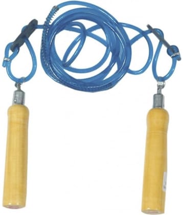 Body Maxx Adjustable Skipping Rope With Wooden Handle (Assorted Colors)