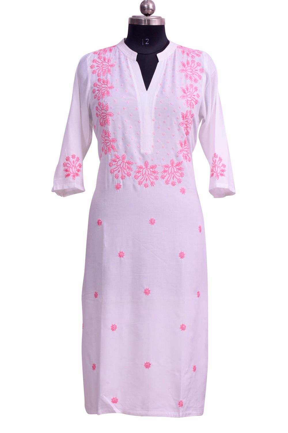 Rayon Kurti - White