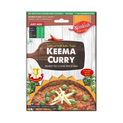 Nimkish Keema Curry Ready to Cook Spice Mix | 60g | Onion Ginger Garlic Already in Mix | Himalayan Recipe Nimkish Keema Curry Ready to Cook Spice Mix | 60g | Onion Ginger Garlic Already in Mix | Himalayan Recipe
