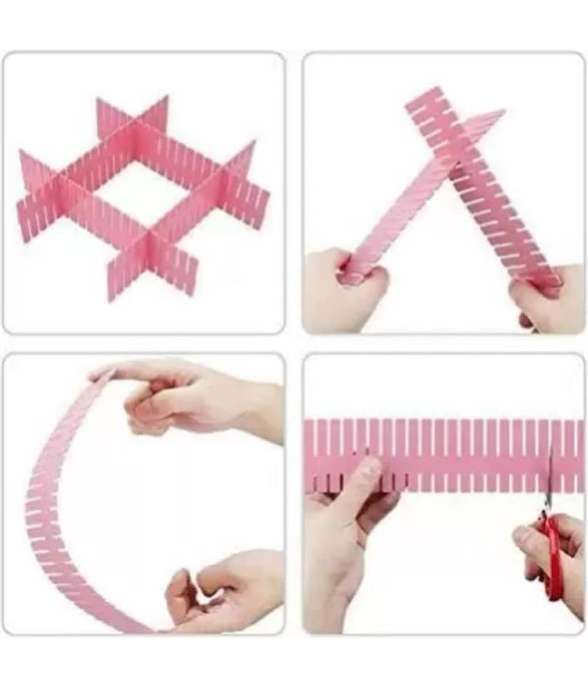 Portible Adjustable Stretchable Drawer Clapboard Divider (Set 6 &Multi color)
