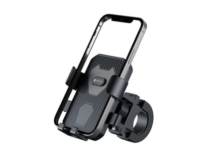 Portronics Mobike 4 Bike Phone Mount with 360 Rotational, Strong Hold for Bicycle, Motorcycle Compatible with 4.7 to 6.8 inch Devices