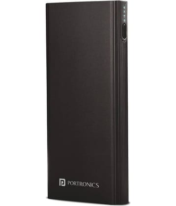 Portronics Power M 10K:10000mAh Power Bank with Dual Input ,Black (POR 1219)
