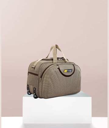 AXEN BAGS 60 Ltrs BROWN Polyester Duffle Trolley