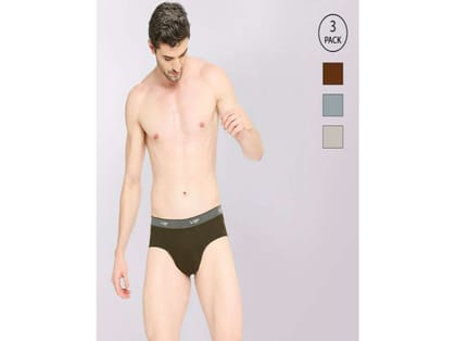 VIP Fresh Men's Cotton Briefs-Assorted Colours (Pack of 3) - 80 VIP Fresh Men's Cotton Briefs-Assorted Colours (Pack of 3) - 80
