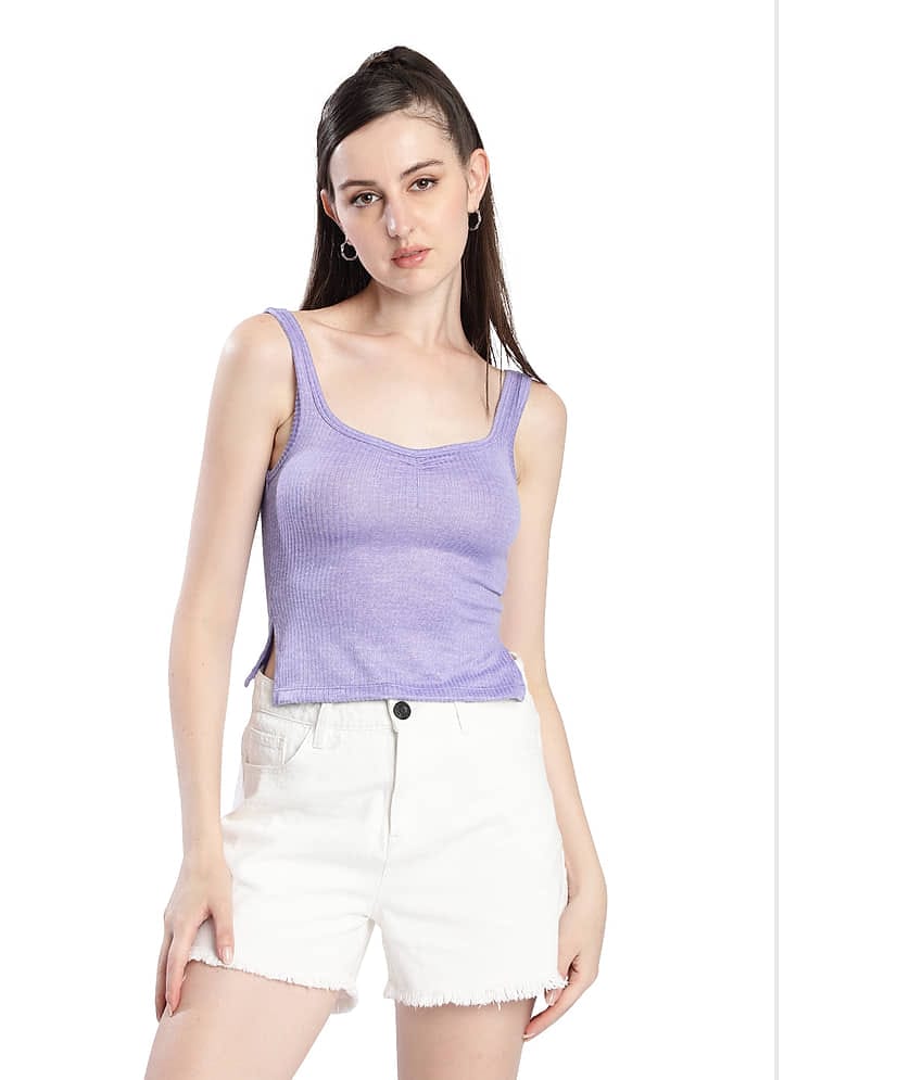 Bene Kleed Women's Polyester Drawstring Top ( Purple )