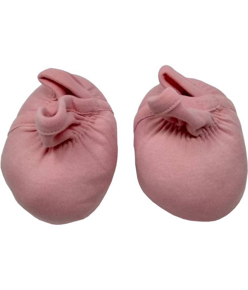 KaKaboos Pink Color Baby Booties for Kids(0-6 Month)
