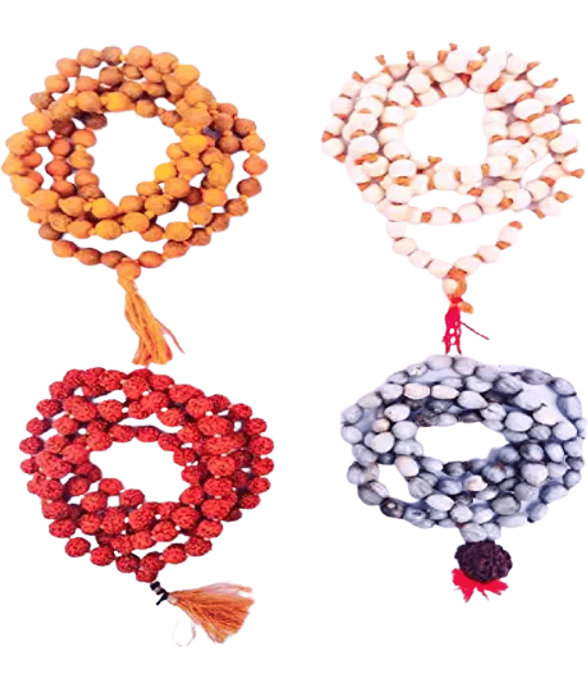 DvR ClicK - Wood Pooja Mala ( Pack of 4 )