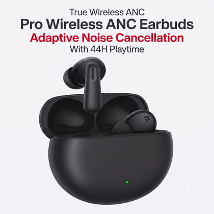 Pro Wireless ANC Earbuds - 49dB Active Noise Cancellation, 44H Playtime & Heavy Bass & Fast Charge (Type-C)