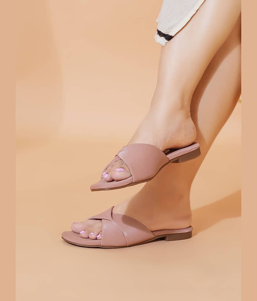 NZS Peach Women's Open Toe Flats