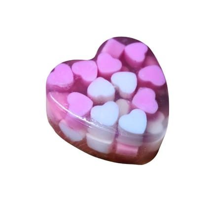 Sweet Hearts- Pink Handmade Glycerin Soap with Rose Essential Oil- 110 Gms Sweet Hearts- Pink Handmade Glycerin Soap with Rose Essential Oil- 110 Gms