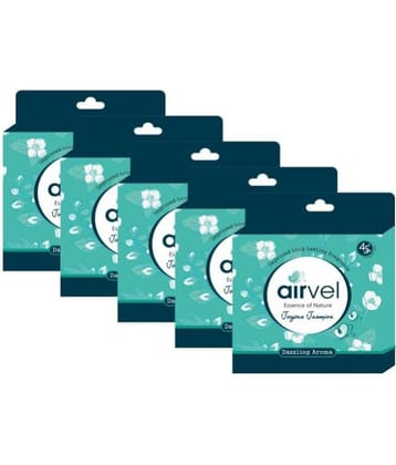 Airvel Bathroom Air Freshener Blocks Jasmine Fragrance for Home & Office Use 75g ( Pack of 5 )