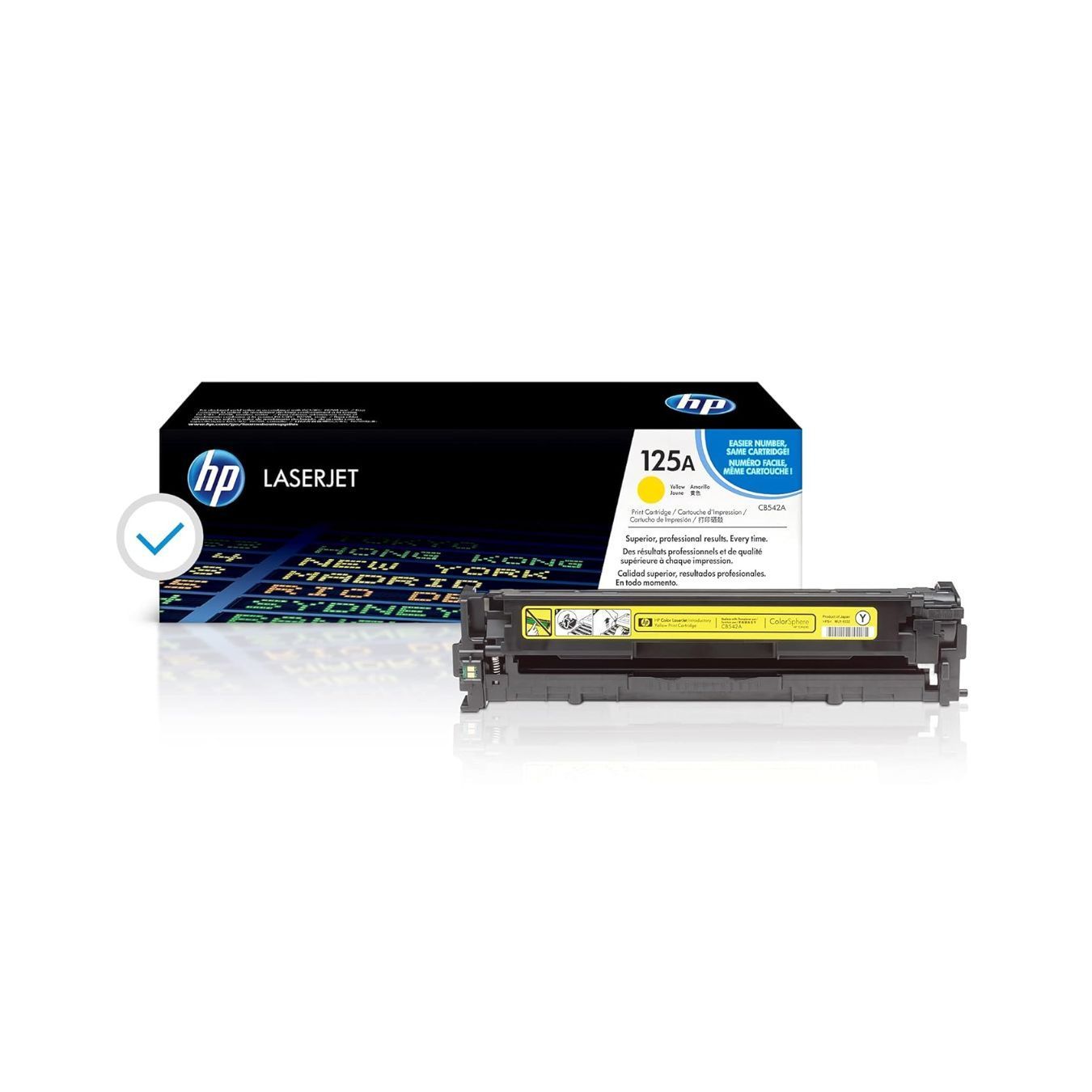 HP 125A Yellow Original LaserJet Toner Cartridge (CB542A)