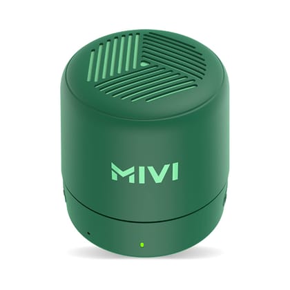 Mivi Play Bluetooth Speaker with 12 Hours Playtime. Wireless Speaker Made in India with Exceptional Sound Quality, Portable and Built in Mic-Green