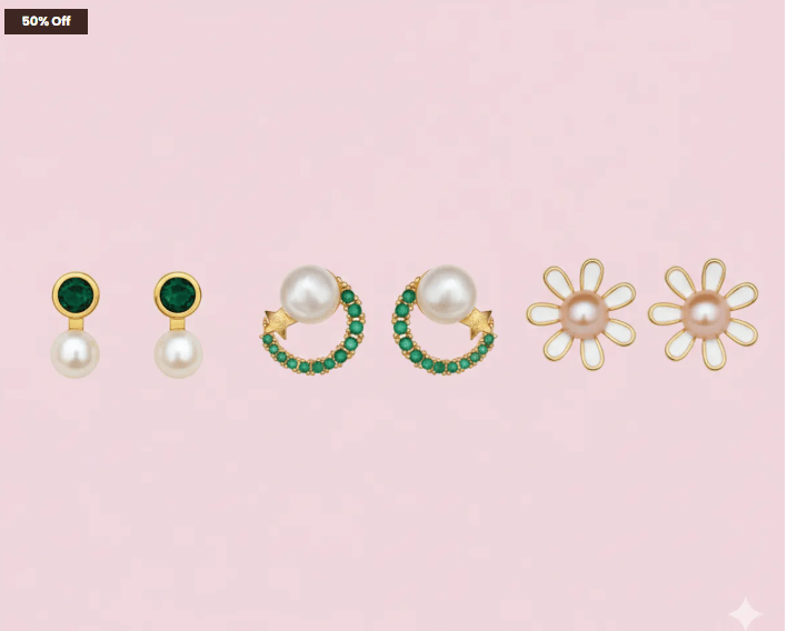 PEARL EARRING COMBO 3