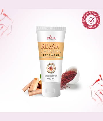 Alna Kesar Chandan Face Wash 75ml For All Skin Type , Pack of 1