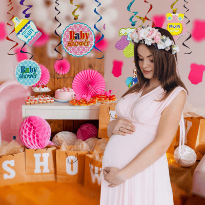 Baby Shower Swirl Decoration - 12 PC