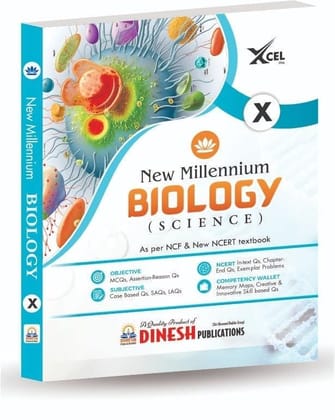 New Millennium Biology Science Class X, NCERT Textbook, Objective MCQs, Subjective Questions, Competency Wallet [Paperback] [Oct 30, 2024] dinesh publisher
