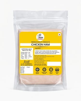 TASH Premium Chicken Ham – 250g | Lean, High-Protein Gourmet Cold Cuts | Ready-to-Eat Sliced Chicken for Sandwiches, Salads & Keto Diets | Low Fat & Freshly Sourced