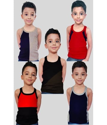 Hap Kings Pack of 5 Boys Cotton ( Multi )
