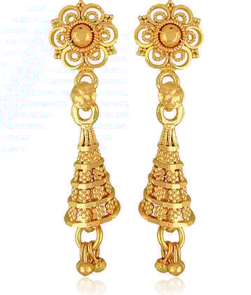 VIVASTRI Golden Drop Earrings ( Pack of 1 )
