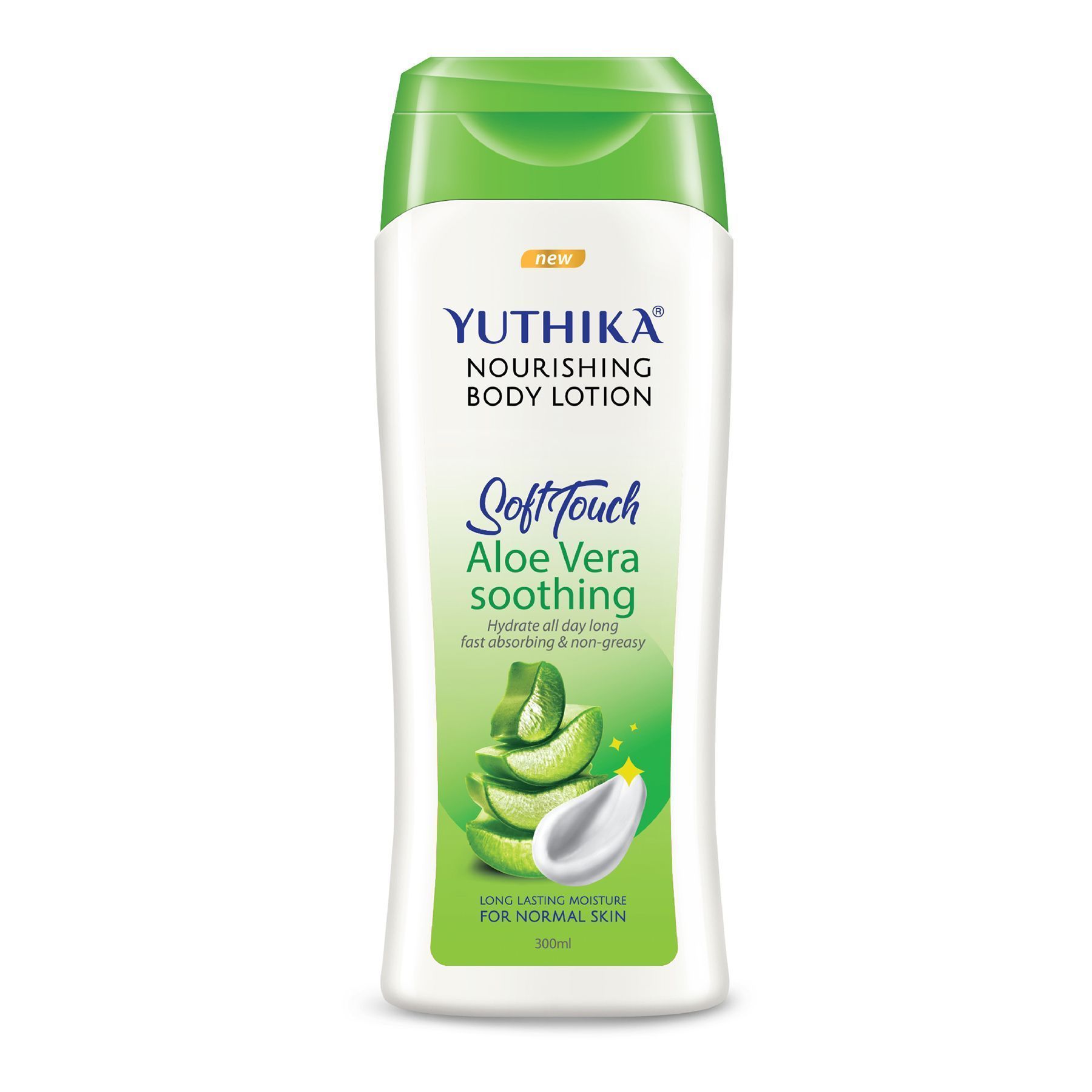 Yuthika Aloe Vera Body Lotion 300ml, Long Lasting Nourishing Body Lotion, Instant Hydration, Fast Absorbing Bodylotion