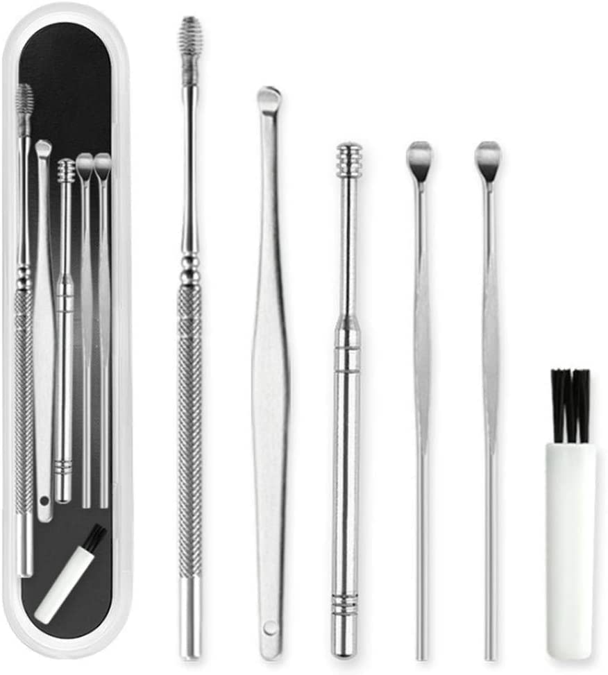 Elecsera 6PCS Professional Ear Pick Earwax Removal Kit Ear Cleansing Tool Set (100 g, Set of 6)