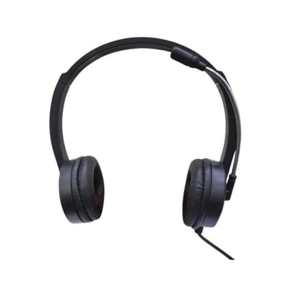 Wired Stereo Headset USB | IDEAKARD H150 | Adjustable Headband | Built-in Microphone | Black
