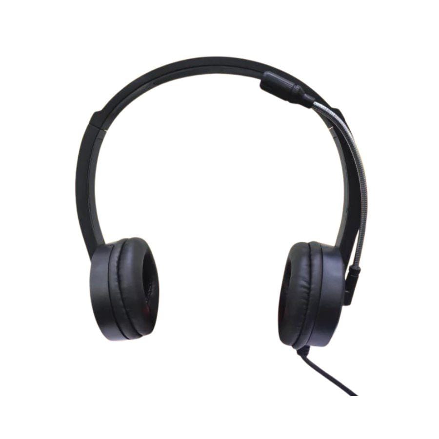 Wired Stereo Headset USB | IDEAKARD H150 | Adjustable Headband | Built-in Microphone | Black