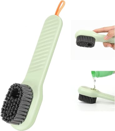 Soap Dispensing Cleaning Brush with Handle for Shoes and Clothes  