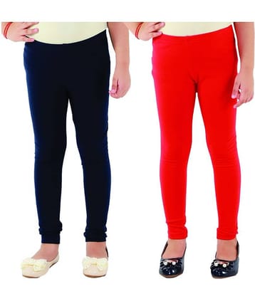 Kids Cave Pack of 1 Girls Cotton Blend Leggings ( Blue )