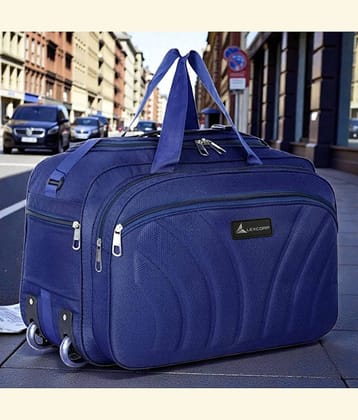 LEXCORP 55 Ltrs Blue Polyester Duffle Bag
