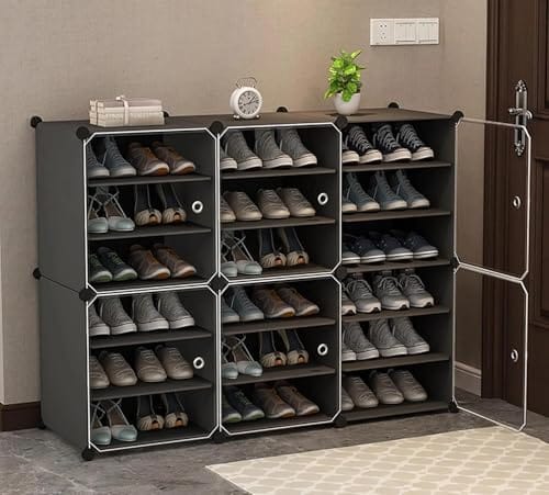 Sunderlook Shoe Rack Plastic for Home- Slipper Stand, Shoe Stand, Chappal Stand, Professional Multipurpose
