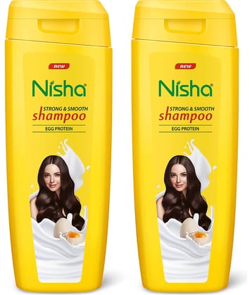 Nisha Egg Protein Shampoo for Strong & Smooth Hair 180ml Pack of 2