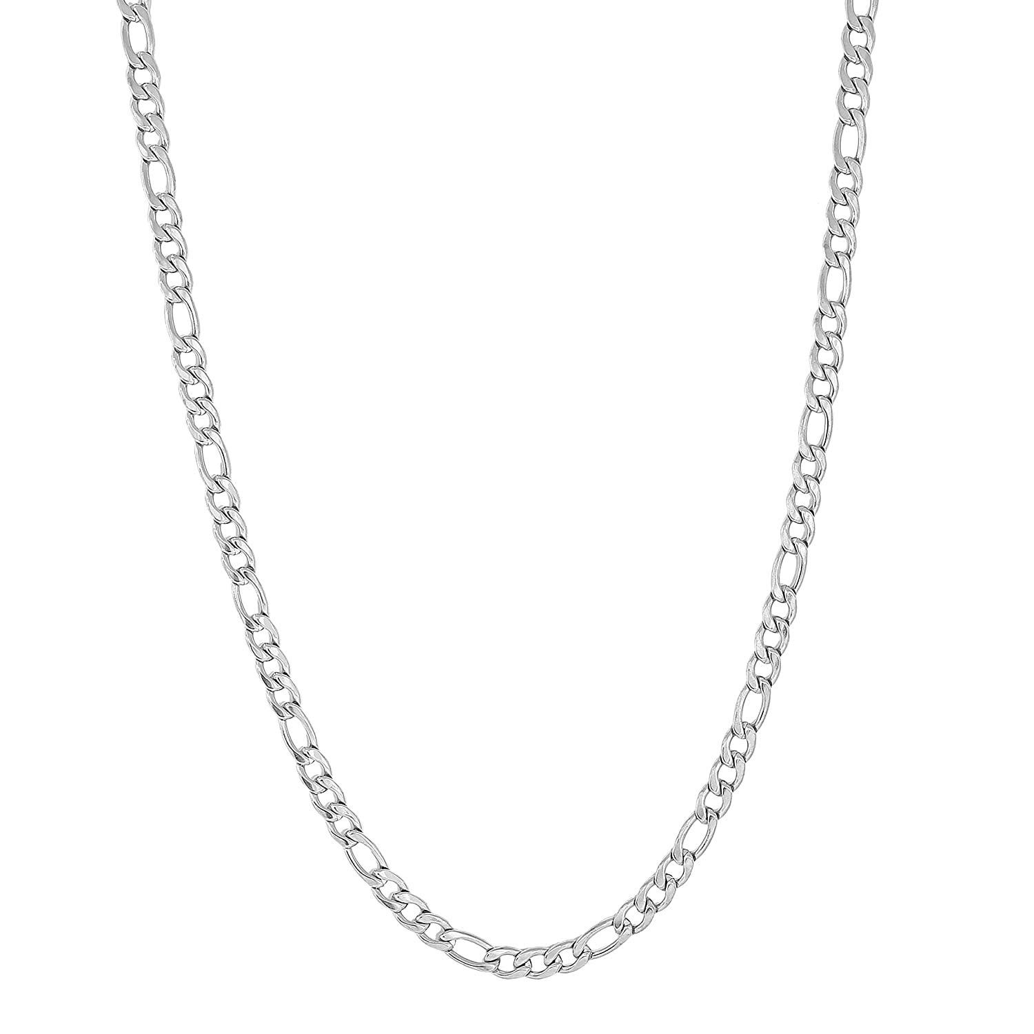 Stainless Steel Platinum Silver Necklace Chains Chain for Men and Boys, Size 17 Inch