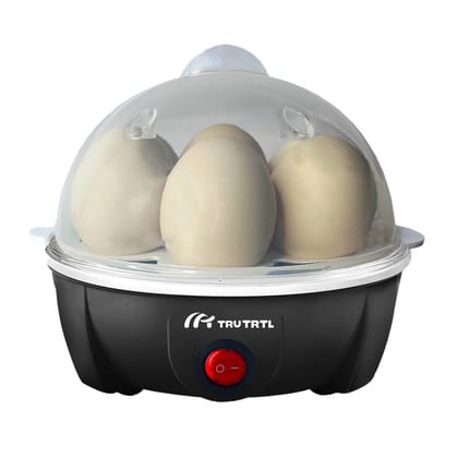 truTRTL Smart Instant Egg Boiler Machine 350 Watts | Boil upto 7 Eggs (Hard, Medium, Soft) | Automatic, Overheat Protection | Black| Plastic truTRTL Smart Instant Egg Boiler Machine 350 Watts | Boil upto 7 Eggs (Hard, Medium, Soft) | Automatic, Overheat Protection | Black| Plastic