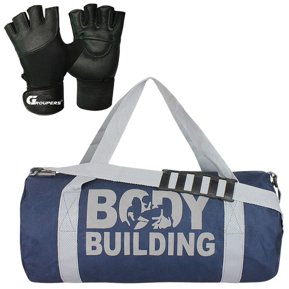 GROUPERS Combo Set of Duffle Canvas Bag with Gloves