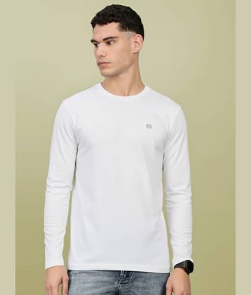 Lux Nitro Men Cotton Regular Fit Solid T-Shirt ( White )