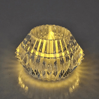 Crystal Diamond Shaped LED Diya for Diwali, Festivals, Puja &  Home Decor--Set of 2