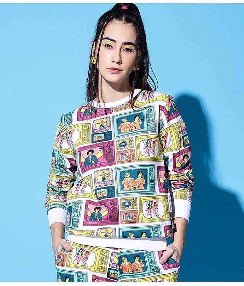 The Dry State Fleece Multi Color Non Hooded Sweatshirt