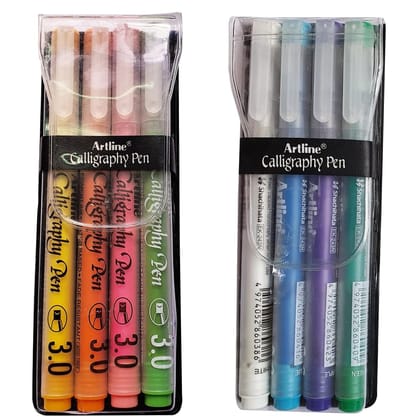 Artline Pastel Calligraphy Warm and Cool Colours Packs of 3 | For Cards, Sketching, Lettering & Music Artline Pastel Calligraphy Warm and Cool Colours Packs of 3 | For Cards, Sketching, Lettering & Music