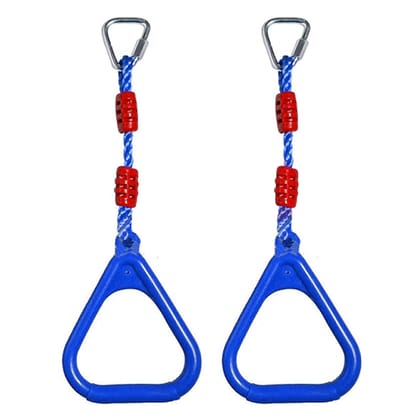 REZNOR Heavy Duty Triangle Rings Set of 2 with Locking Delta Quick Links for Indoor Jungle Gym Play Set and Outdoor Playground for Swing Set,