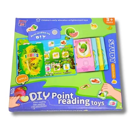 Braintastic DIY Point Reading Toys for Kids | Interactive Talking Flash Cards | Early Learning Educational Toy for Toddlers (Fruits Theme) | 3+ Years
