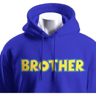 BULL CLOTHING BROTHER Dark Blue Hoodie Design with 60 Cotton, 40 Polyester, 280 GSM for Softness  Comfort (M)