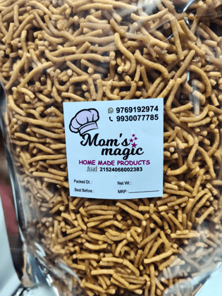 Mom's Magic Tikhat Sev (250g) | Spicy Gram Flour Snack | Traditional Namkeen