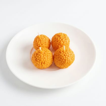 Orange Laddu Soy Candle – French Vanilla Fragrance