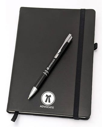 UJJi 2in1 Advocate Gifts in Click Metal Pen with Notebook Set