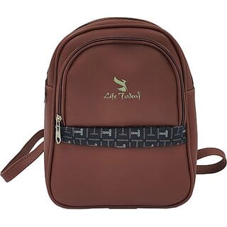 Small 5 L Backpack Fancy Mini Backpack College and school Girls Waterproof Daypack (Tan, 5 L)