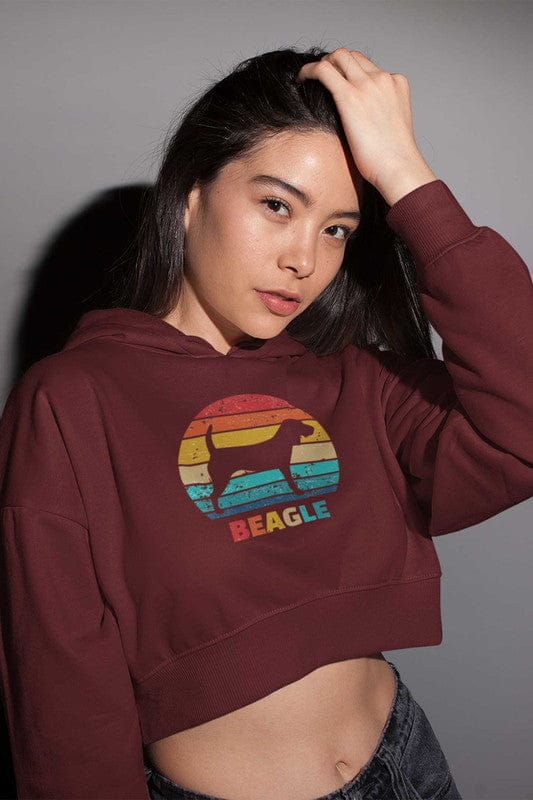 Crop Hoodie (Women) - Beagle Sunset (6 Colours)